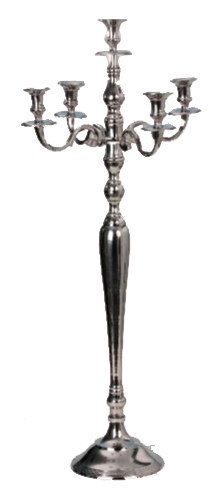 Noleggio Candelabro silver con 5 braccia a Milano